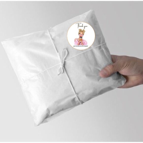 500 Custom Thank You Stickers Labels size 2" Finish Gloss - Picture 2 of 4